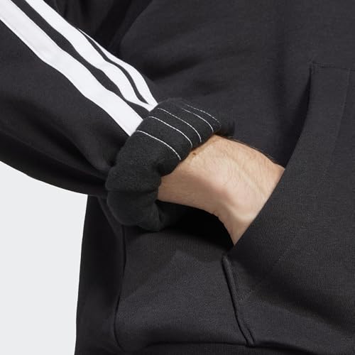 adidas Essentials 3-Stripes Fleece Sweatshirts for Men's BLACK/WHITE L