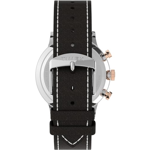 TIMEX Men Leather Black Analog Dial Watch- Tw2T71500Uj, Band Color-Brown - Image 3