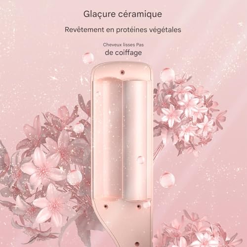 Fer à friser cranté pour coiffure de mariage et ondulations bohèmes au quotidien