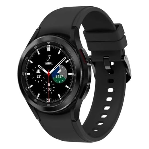 Samsung Galaxy Watch4 Classic, Runde Bluetooth Smartwatch, Wear OS, drehbare Lünette, Fitnessuhr, Fitness-Tracker, 42 mm, Black