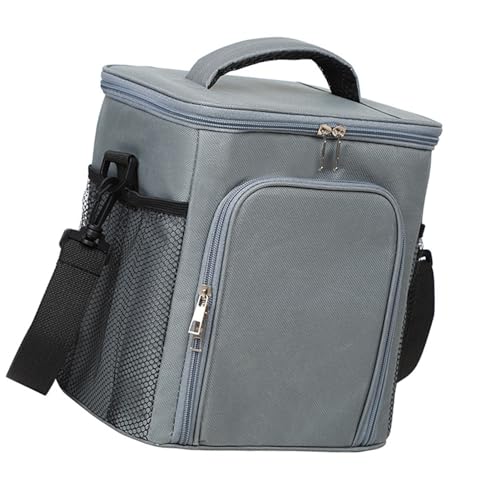 RASTKY Bolsa de Comida de Picnic Oxford de Gran Capacidad con Aislamiento, Bolsa Térmica Portátil de Papel de Aluminio para Picnics, Salidas de Almuerzo, Viajes, Gris Oscuro