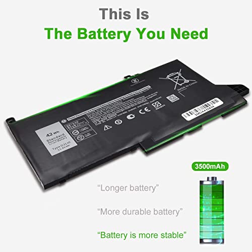 Batterie DJ1J0 Haute Performance pour Dell Latitude E7480 E7280 42Wh - 2
