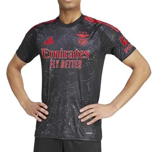 SL Benfica Men's adidas Replica Away Jersey 24/25, Black, 3XL