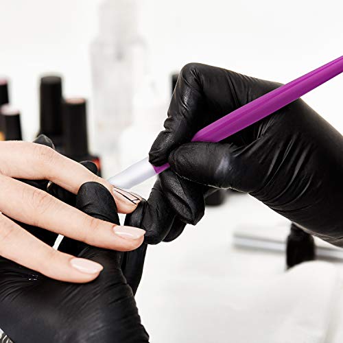 30 Pieces Plastic Handle Nail Cuticle Pusher Rubber Tipped Nail Cleaner Colored Nail Art Tool For Men And Women Christmas Valentine's Day Giving(Blue, Purple And Pink) #TOP6