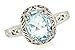 Natural 2ct Aquamarine 925 Solid Sterling Silver Engagement Ring Size 5, 6, 7, 9