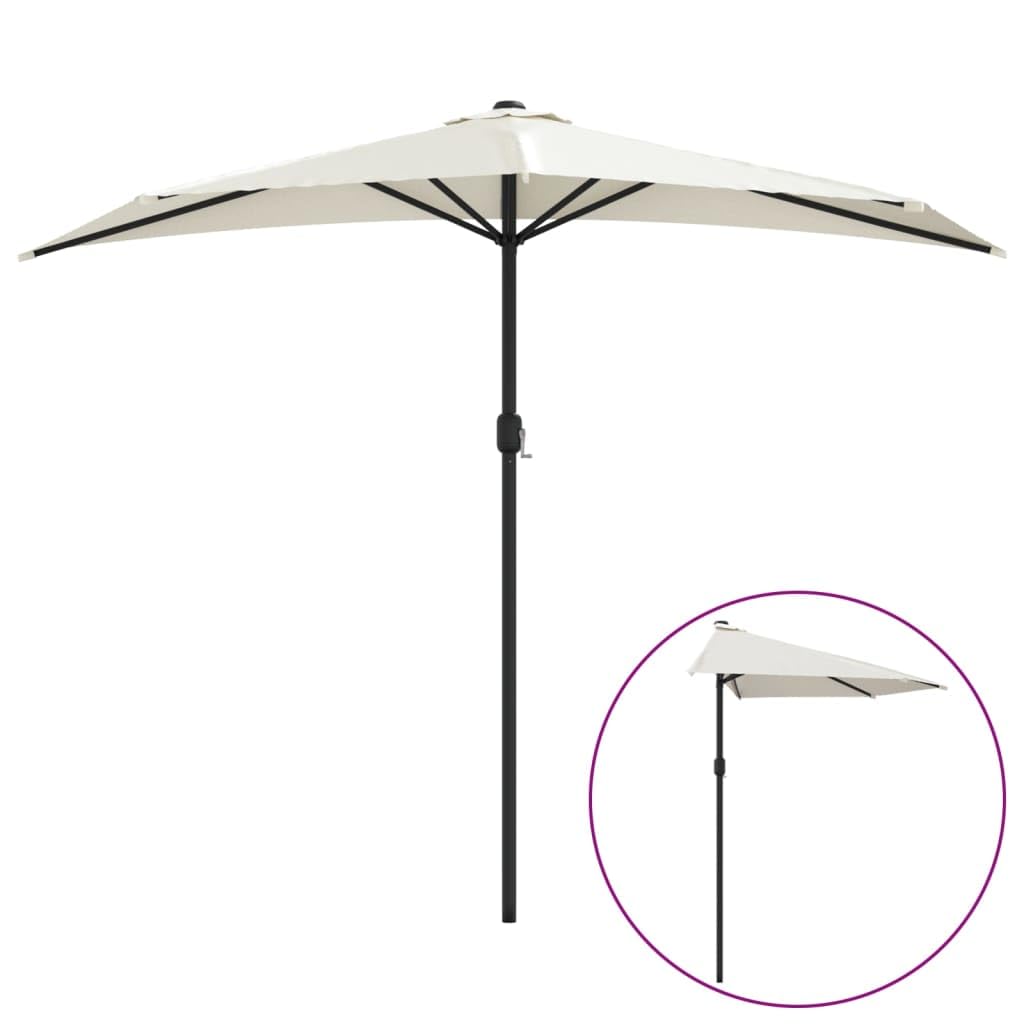 Générique Parasol de Balcon avec mât en Aluminium Sable 270x144 cm Demi,Maison & Jardin,Pelouses & Jardins,Vie en extérieur,Parasols & voiles d'ombrage,Beige,3.85 KG,44587