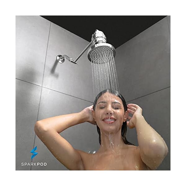 SparkPod Fixed Shower Head - High Pressure Rain - Luxury Modern Chrome Look - Easy Tool Free Installation - The Perfect… – Bild 8