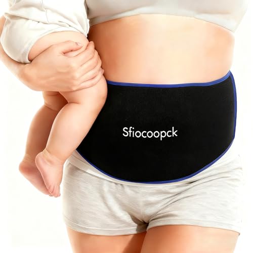 Compresse in gel rimovibili per recupero cesareo, compresse di raffreddamento addominale regolabile con custodia lavabile – Postpartale Essentials con effetto di raffreddamento, riduzione del gonfiore