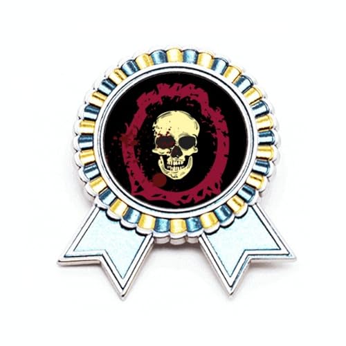 Broche ronde Halloween métal M évite les déguisements incomplets ce soir