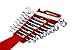 Steelman Universal 10-Tool Wrench Holder/Organizer for Mechanics, Conforming Slots, Handle for Carrying or Hanging Garage Storage, Red
