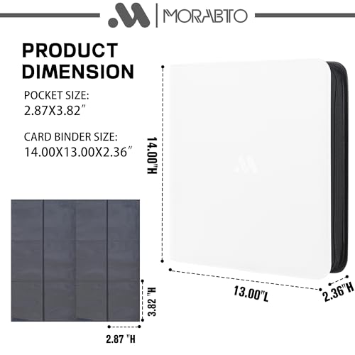 Image of Card Binder 12 Pocket,Trading Card Binder Holds up to 1200 Cards with 50 Sleeves,Zipper Card Holder Album Compatible with TCG Card /Game Cards /Sports Card