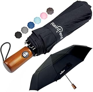 NEW Premium Large Windproof Double Canopy Umbrella for Rain - Travel Umbrella - Compact Automatic Umbrella - Folding Umbrella for Backpack - Portable Umbrella Auto - Oversized Umbrella Black Umbrella for Men and Women - Mens Umbrella Compact