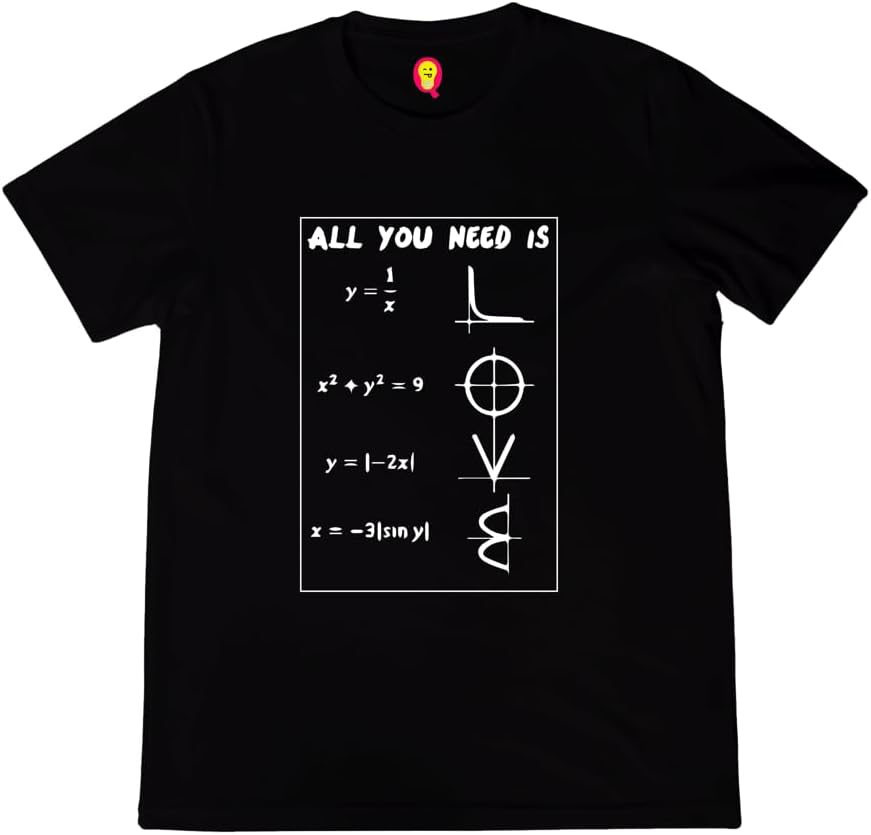 Coding Round Neck Half Sleeve T-Shirt for Men | Math Love | Nerd | Engineering | Black | Large (42)