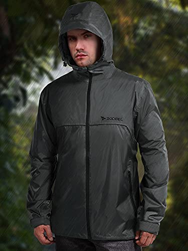 Rodeel Classic Men's Rain Jacket, Waterproof but Breathable Rain Coat, Light Weight and Packable, for Outdoor Sports such as Fishing, Hunting, Hiking - Image 3