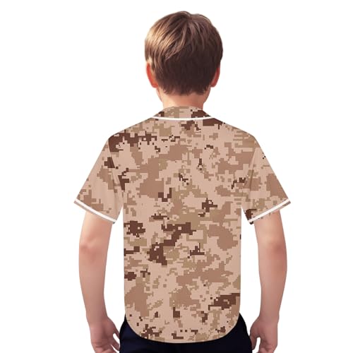 Slvriog Camiseta infantil de beisebol com botões para meninos e meninas, camisetas esportivas simple