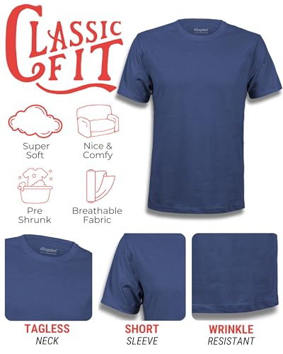 Image of Kingsted T-Shirts for Men Pack - Royally Comfortable - Super Soft Premium Fabric - Well-Crafted Classic Tee