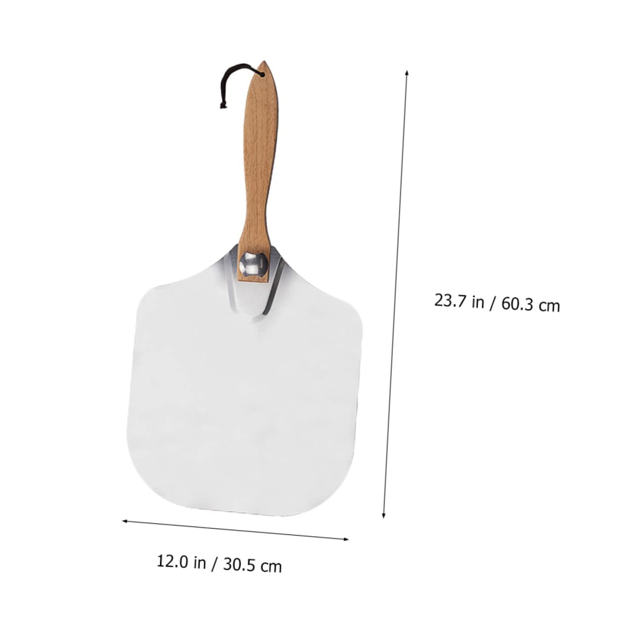 2 Stück Teiliges Set Faltbare Aluminium Pizzaschaufeln mit Holzgriff und Teigschaber für Pizza und Pfannkuchen Hitzebeständig und Praktisch für Küche