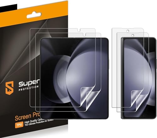 Supershieldz (2pbN) Samsung Galaxy Z Fold 5 5G (CXN[2ƃtgXN[2) XN[veN^[A0.13mmA𑜓xNAV[h(TPU)