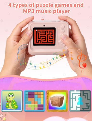 LIORQUE Kids Camera Instant Print with 32GB Card & 3 Rolls Paper 1080p HD Kids Photo Creator Thermal Printing Selfie Digital Camara for Boys & Girls - Image 6