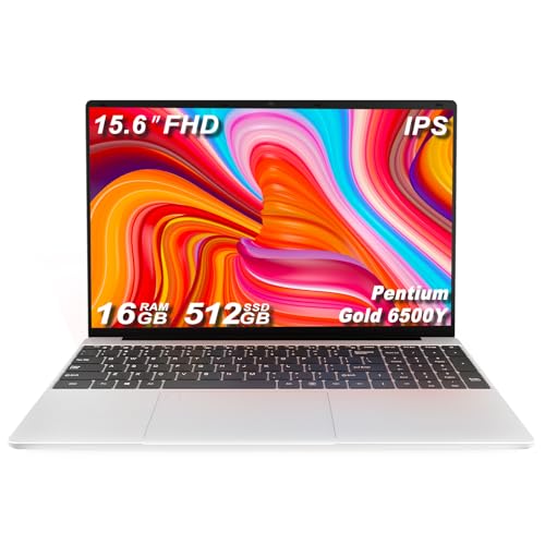 Image of 15.6 Inch Laptops Gold 6500Y Processor (Up to 3.4GHz) 16GB RAM 512GB SSD 1080P FHD IPS Display Computer with Fingerprint Recognition,Type-C,WiFi5, USB3.0, BT5.2 Webcam, HDMI, for Business and Students