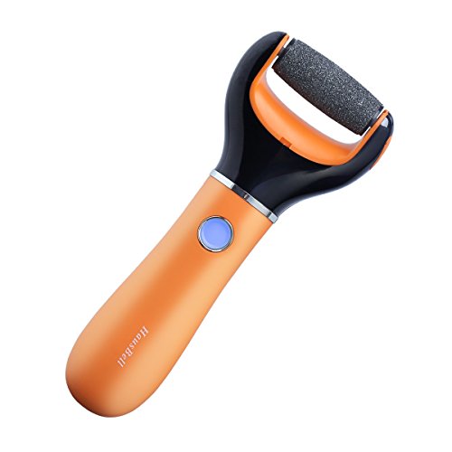 Foot File, Hausbell 203 Rechargeable Callus Remover Pedicure Tools Cordless for Foot Care with FDA Certified (Orange)