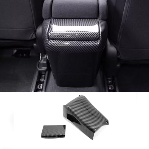 JIEOSDIN Car Accessories Rear Air Vent Outlet Anti-Kick Panel Cover Trim Compatible with Honda 10th Gen Civic 2016-2021 (Carbon Fiber Style) 2PCS ABS