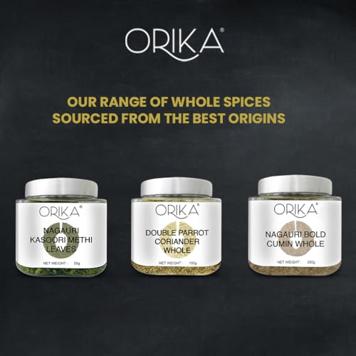 Image of Orika Kasoori Dry Whole Methi - 50g Fenugreek Leaves for Authentic Indian Cuisine | Enhance Flavor & Aroma | Ideal for Cooking & Seasoning | 100% Natural