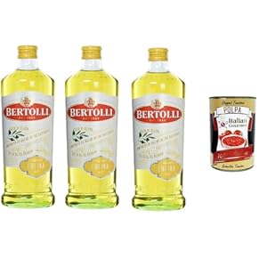Bertolli olio di oliva Cucina olijfolie 3-pack (3 x 1000 ml) + Italian Gourmet polpa 400g