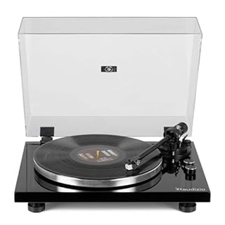 Audizio Toledo Premium Giradischi Bluetooth – Giradischi 33/45 giri/min, lettore in vinile con pickup di alta qualità – Record Player con preamplificatore