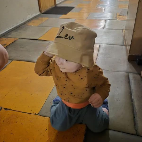 Personalized Embroidered Baby Sun Hats, Custom Kids Name Bucket Hat for Toddlers, UPF 50+ Sun Protection Wide Brim Summer Swim Beach Bucket for Newborn Boys Girls, Travel Vacation Picnic Child Sunhat - Image 8