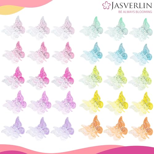 Pinzas Mariposa Mini para Cabello, 50 Piezas, Arcoíris miniatura 2