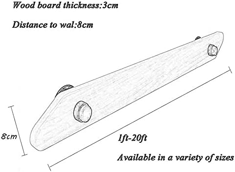 Professional Non-Slip Solid Wood Stair Railing Kit - Complete Indoor Support for Elderly & Home Safety, 1ft-20ft Adjustable Corridor Rods, Wall-Mounted Design