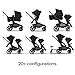 Bugaboo Kangaroo All-Terrain Single-to-Double Tandem Stroller for Infant and Toddler with Sibling Seat and Newborn Adapter - Dark Cherry