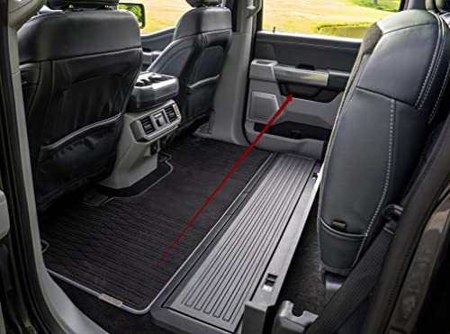 Highitem Car Interior Door Handle Cover Trim Bowl Cover Interior Moulding For Ford Raptor F150 2021+ (Interior Rear Door Handle Cover 2Pcs, Carbon Fiber Grain) #TOP1