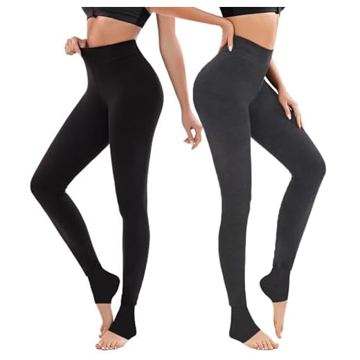 2 Pares Leggings Térmicos para Mujer Invierno, Mallas Gruesas Termicas, Cálido Leggings para Mujer, Negros + Gris