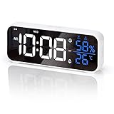 【Integrierter Akku & USB‑Ladefunktion】Dieser led wecker verfügt über einen praktischen Akku, der Ihre Einstellungen und die Uhrzeit auch bei Stromausfall sichert. Ein USB-Ladekabel liegt bei. Hinweis zur Laufzeit: Bei voller Akkuladung beträgt die Betriebsdauer je nach eingestellter Bildschirmhelligkeit 1 bis 3 Tage – bei geringerer Helligkeit entsprechend länger.