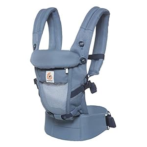 Ergobaby Adapt Babytrage für Neugeborene bis Kleinkind, Cool Air Mesh 3-Positionen Ergonomische Baby-Tragetasche Kindertrage, Oxford Blue