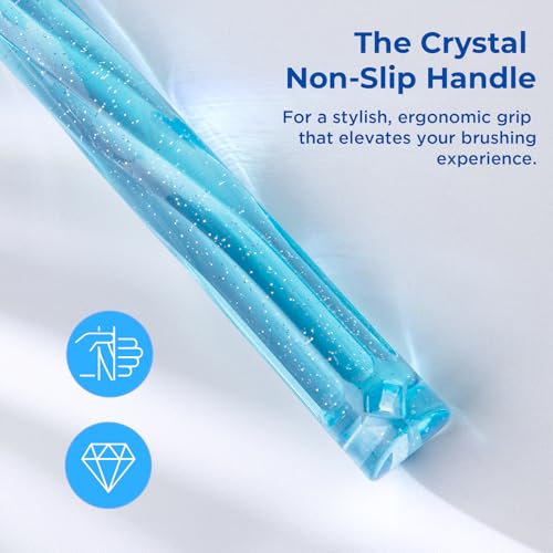 Image of Soft Bristle Toothbrush, Micro Nano Flossing Toothbrushes with Multi-Layered Shaped Bristles for Whiten Teeth and Removes Plaque, Designed for Sensitive Teeth & Gums-Black Head