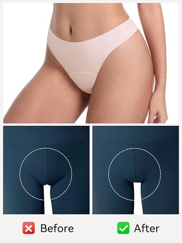 Image of LUCKMEEY Cotton Thongs for Women Seamless Thongs for Women No Show Thong Panty Liners Workout G-String Thongs Underwear