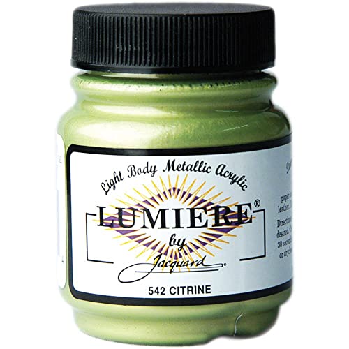 Jacquard Lumiere Metallic Acrylic Paint 2.25Oz-Citrine #TOP26