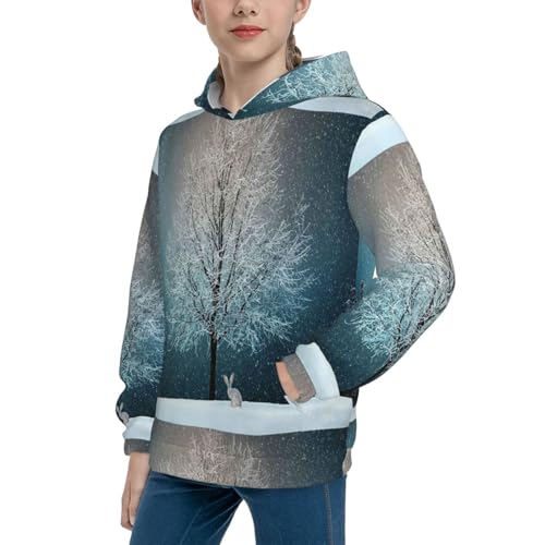 Winter Rabbit Kid Hoodies Boys Sweatshirts Girls Pullover with Pocket2