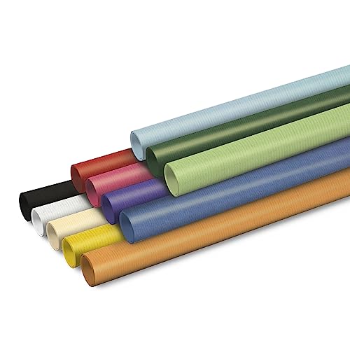 Clairefontaine 95799AMZC – 12 Rollen Geschenkpapier, Kraftpapier, farbig, 2 m x 0 m, 65 g