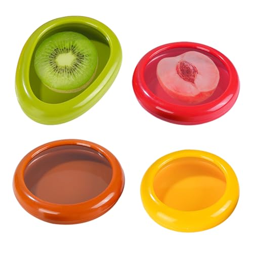 BDBFDFY 4 PCS Contenedores de Almacenamiento de Frutas,Caja de almacenamiento de frutas de silicona,Cajón de Frutas de Silicona,Recipientes de Silicona Reutilizables