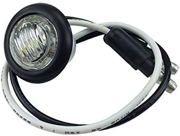 LONG HAUL 20 3/4" CLEAR/AMBER LED CLEARANCE MARKER BULLET MARKER LIGHTS W/CONNECTOR ENDS