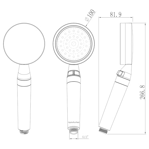 Regadera de mano ajustable con filtro y ahorro de agua miniatura 4
