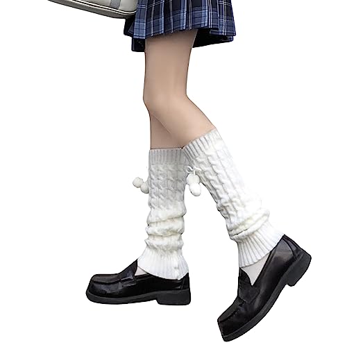 DOOVID Leg Warmers for Women Kawaii Knit Long Socks Girls Harajuku Lolita Leg Warmers Goth Ankle Heap Socks3