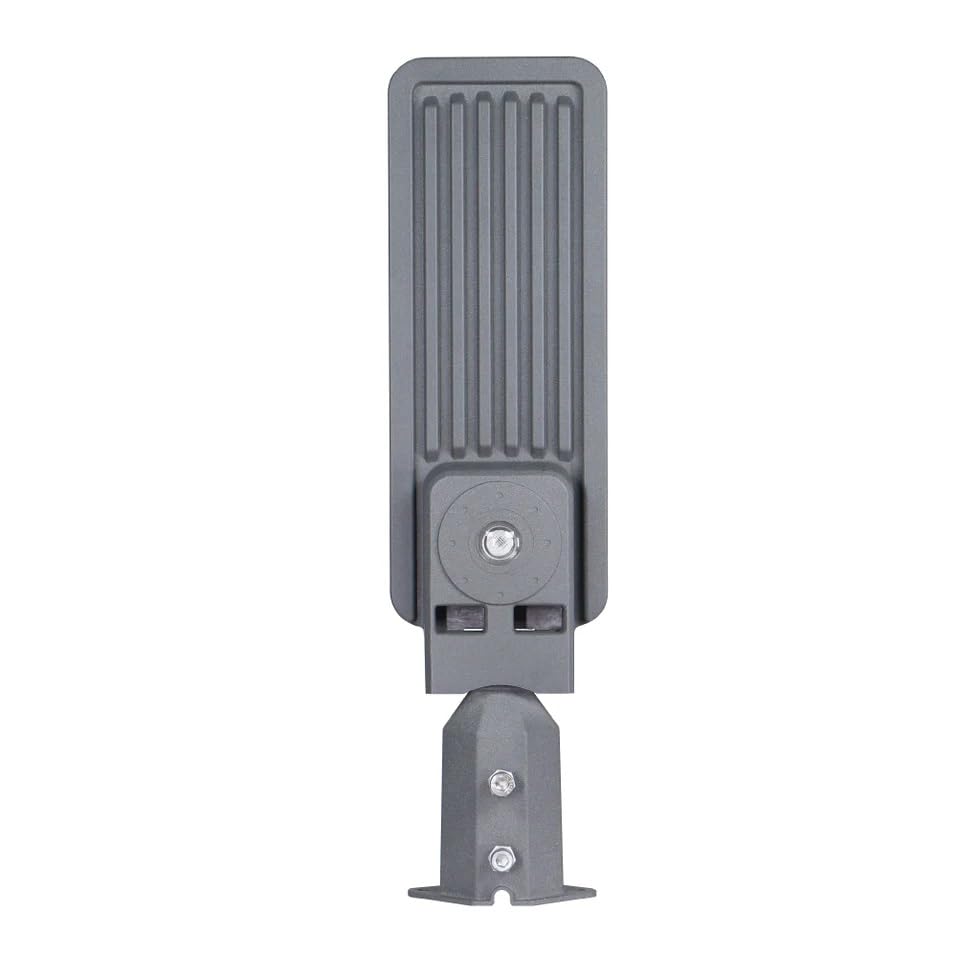 Lampione armatura Stradale LED 50 watt, 220V, 5000 Lumen, Luce naturale, Impermeabile IP65, Alluminio, Inclinazione Regolabile (50w - Grigio - Luce naturale)