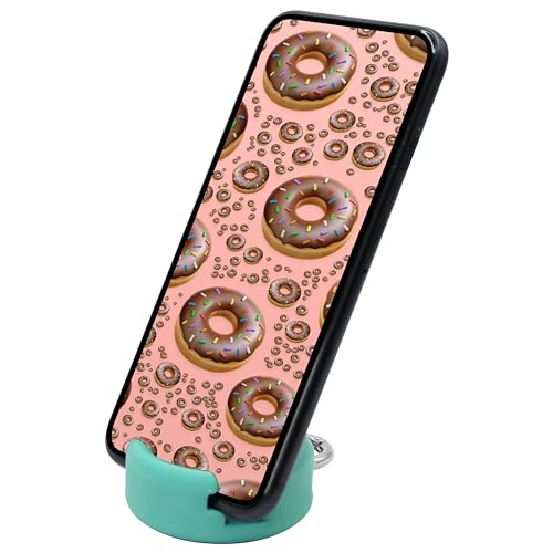 GoDonut Mini – Portable Keychain Cell Phone Stand & Holder – Desk Accessory Perfect for Travel, Office & Nightstand – Compatible with iPad mini and Smartphones - Teal