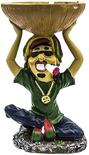 Rockin Gear Rasta Figurine Ashtray - Jamaican Man Smoking Marijuana Joint Ashtray
