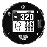 GolfBuddy Voicex Easy-to-Use Smart Talking Golf GPS, Black, Small